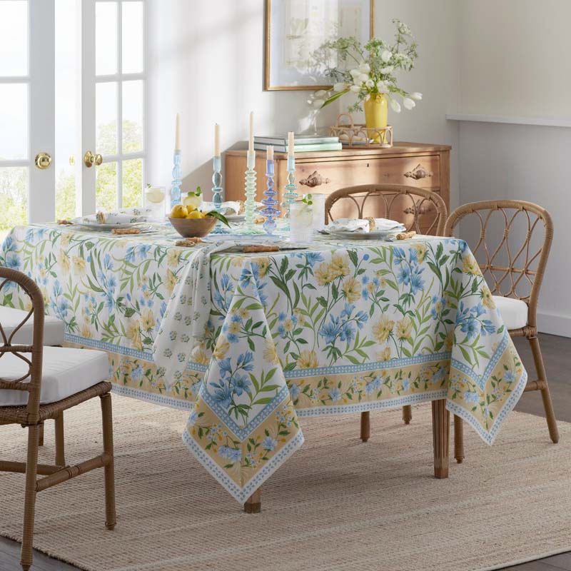 Garden Floral Cotton Tablecloth