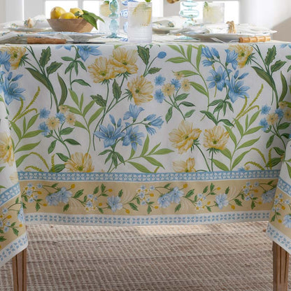 Garden Floral Cotton Tablecloth