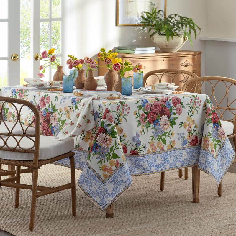 Garden Floral Cotton Tablecloth