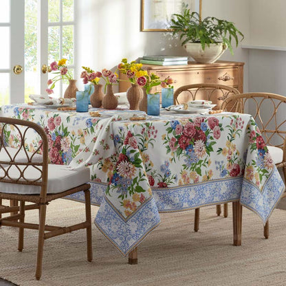 Garden Floral Cotton Tablecloth