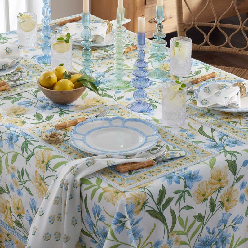 Garden Floral Cotton Tablecloth