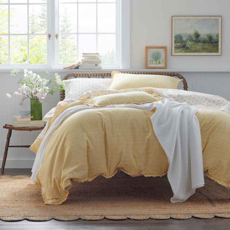 Classic Plaids Yarn-Dyed Cotton Decorative Lumbar Pillow Cover
