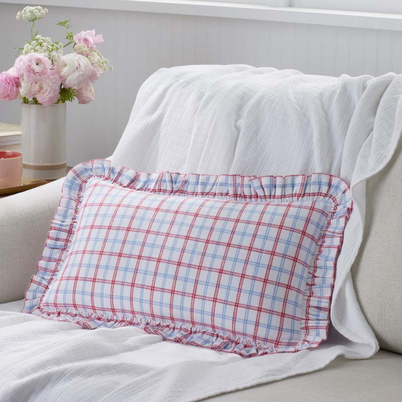 Classic Plaids Yarn-Dyed Cotton Decorative Lumbar Pillow Cover