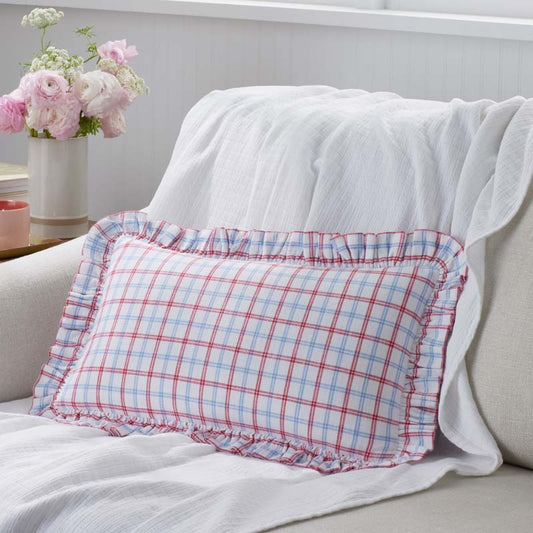 Classic Plaids Yarn-Dyed Cotton Decorative Lumbar Pillow Cover
