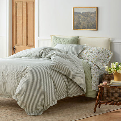 Lucenda Classic Cool Cotton Percale Bed Sheet Set