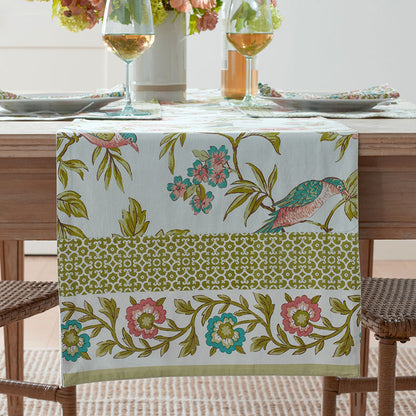 Garden Floral Cotton Table Runner