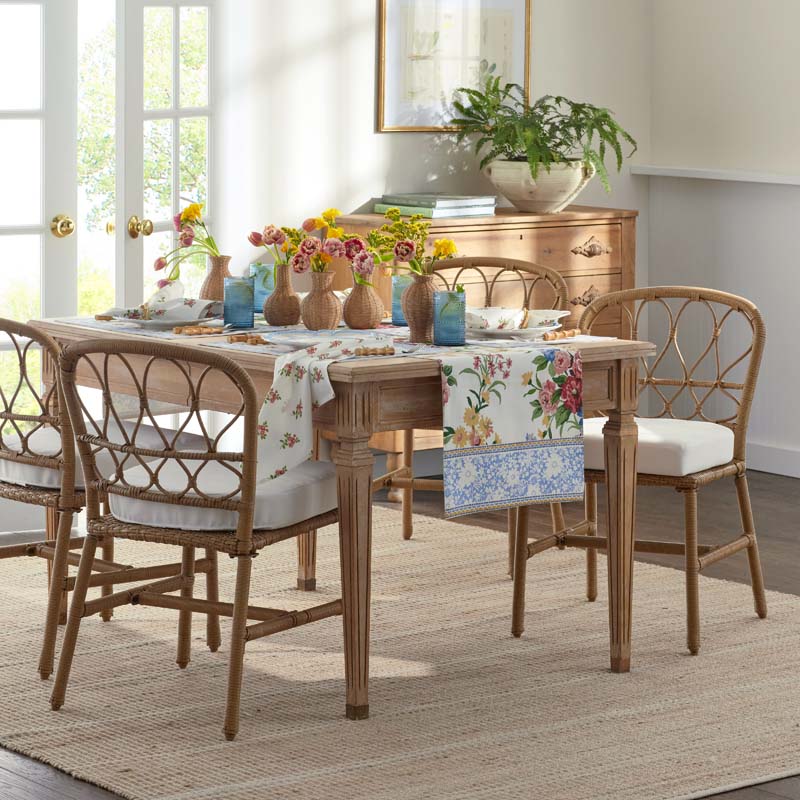 Garden Floral Cotton Table Runner