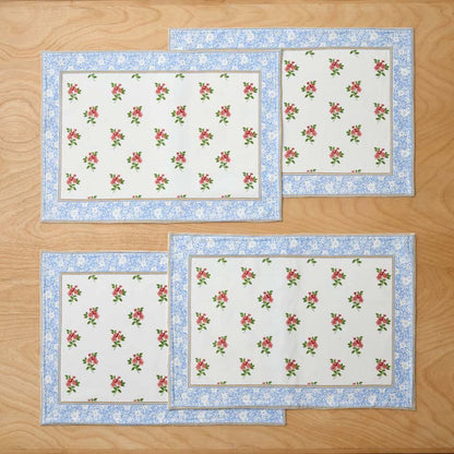 Garden Floral Cotton Placemats, Set of 4