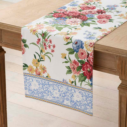 Garden Floral Cotton Table Runner