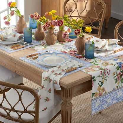 Garden Floral Cotton Table Runner