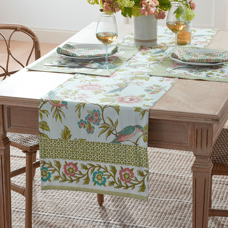 Garden Floral Cotton Table Runner