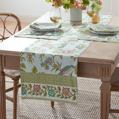 Garden Floral Cotton Table Runner
