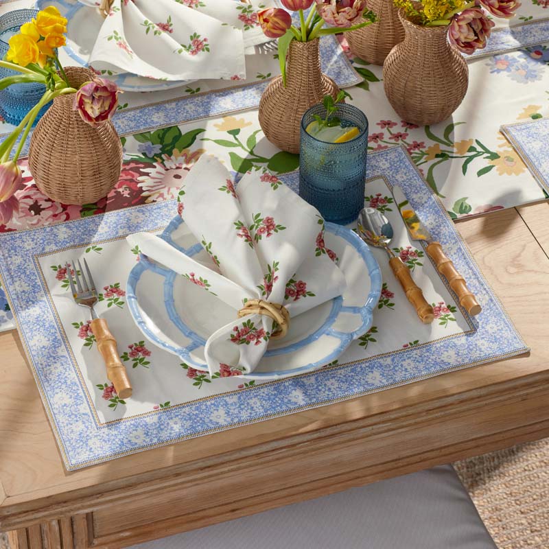 Garden Floral Cotton Placemats, Set of 4