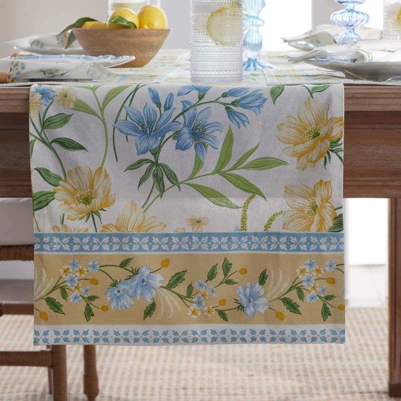 Garden Floral Cotton Table Runner