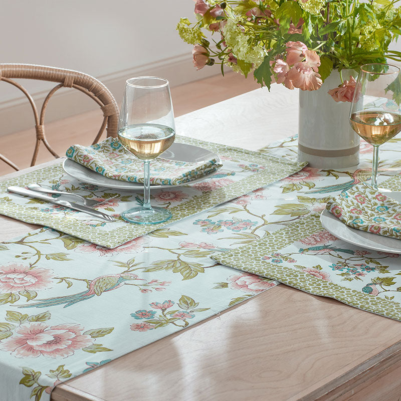 Garden Floral Cotton Table Runner