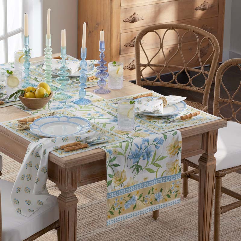 Garden Floral Cotton Table Runner