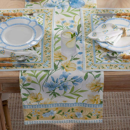 Garden Floral Cotton Table Runner