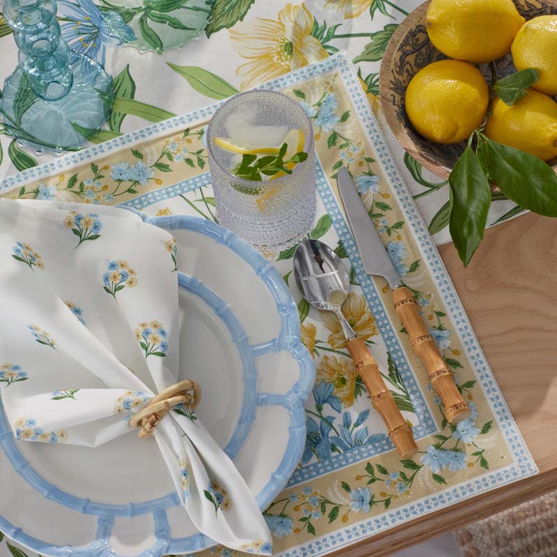 Garden Floral Cotton Placemats, Set of 4