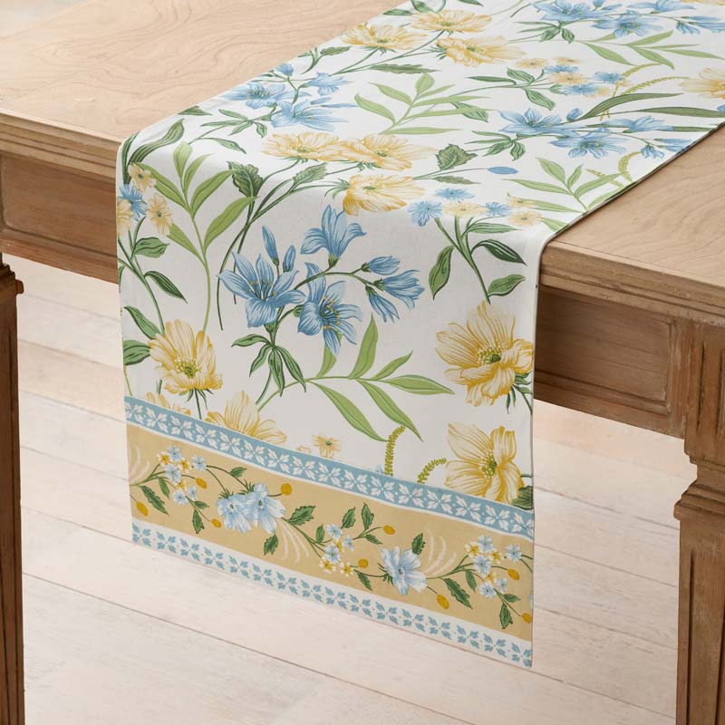 Garden Floral Cotton Table Runner