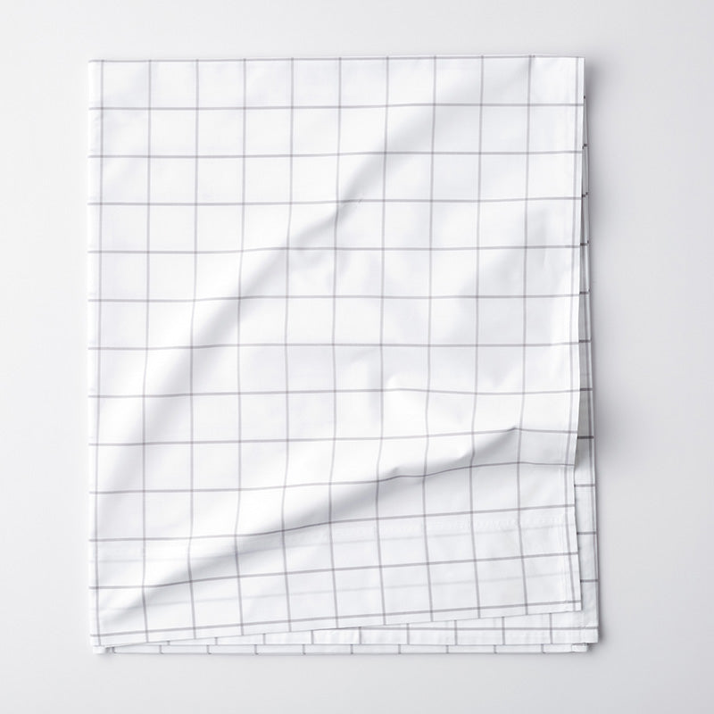 Tailored Stripes and Plaids Classic Cool Cotton Percale Flat Bed Sheet