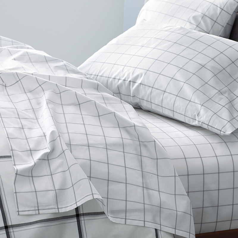 Tailored Stripes and Plaids Classic Cool Cotton Percale Pillowcase Set