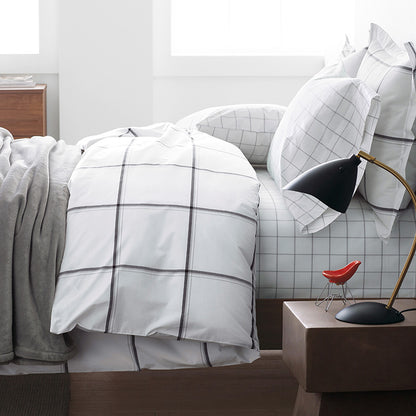 Tailored Stripes and Plaids Classic Cool Cotton Percale Flat Bed Sheet