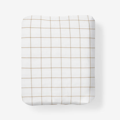 Tailored Stripes and Plaids Classic Cool Cotton Percale Fitted Bed Sheet