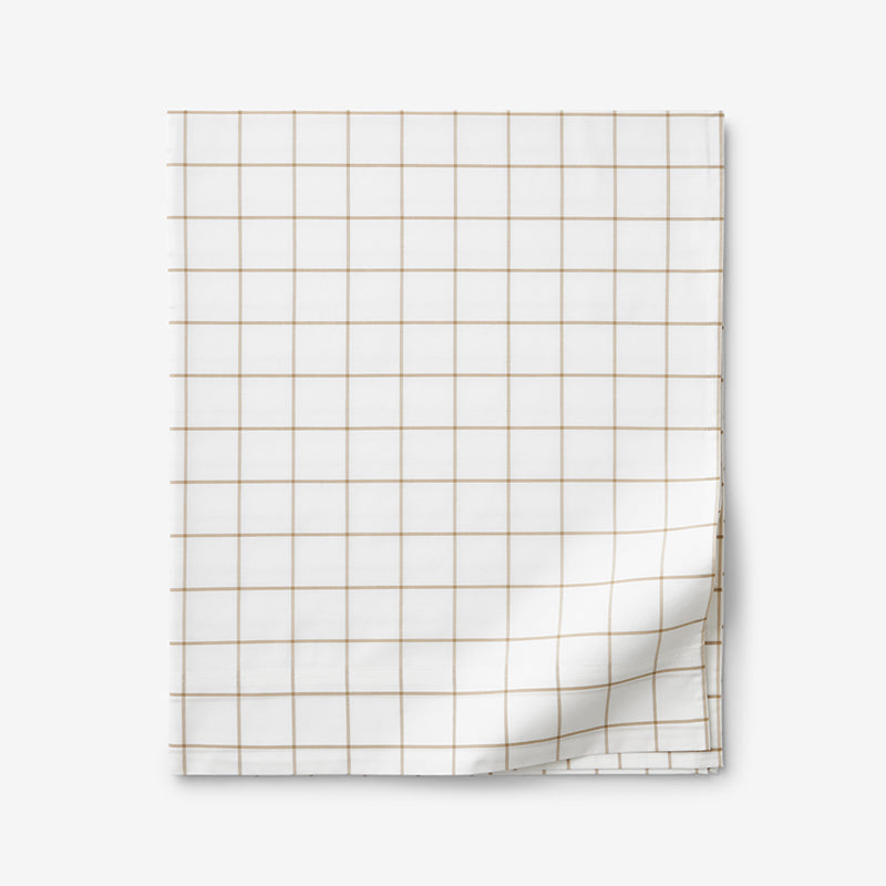 Tailored Stripes and Plaids Classic Cool Cotton Percale Flat Bed Sheet