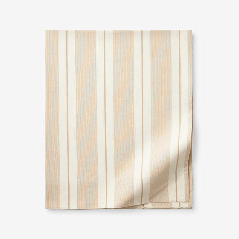 Tailored Stripes and Plaids Classic Cool Cotton Percale Flat Bed Sheet