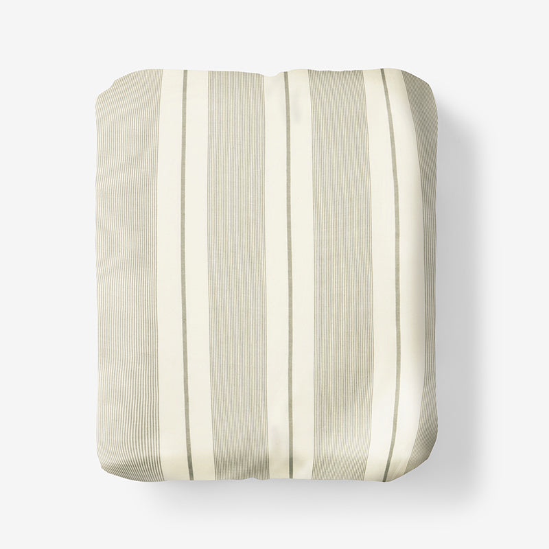 Tailored Stripes and Plaids Classic Cool Cotton Percale Fitted Bed Sheet