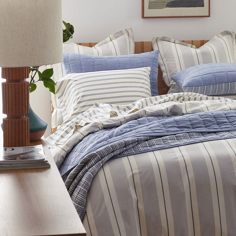 Tailored Stripes and Plaids Classic Cool Cotton Percale Sham
