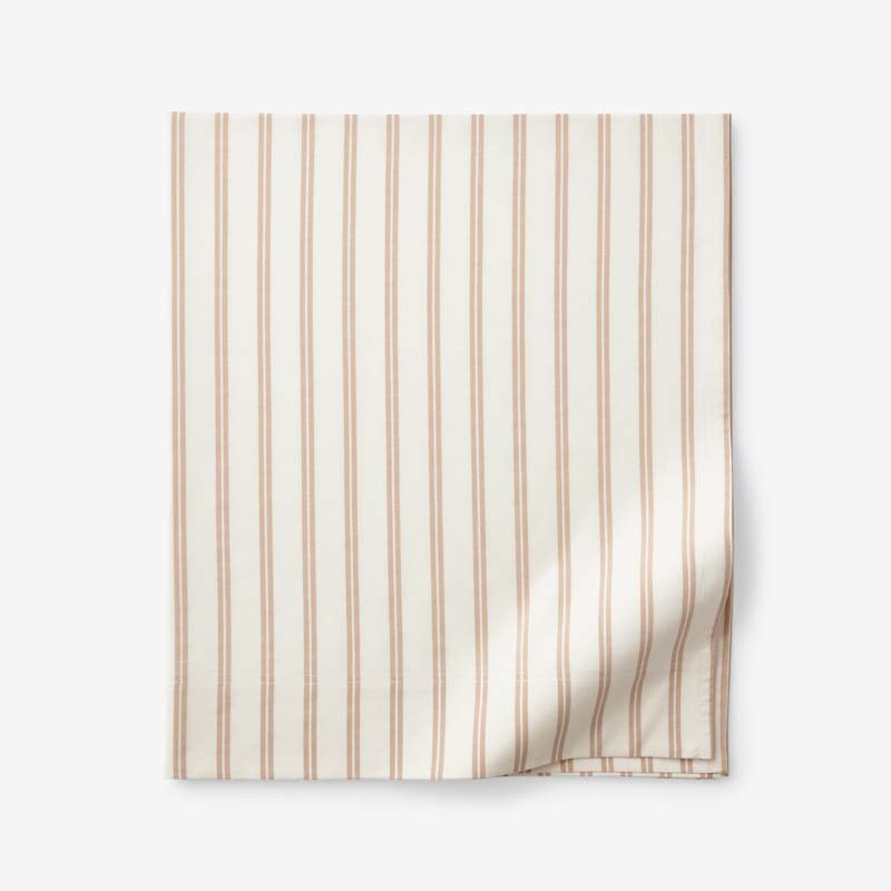 Tailored Stripes and Plaids Classic Cool Cotton Percale Flat Bed Sheet