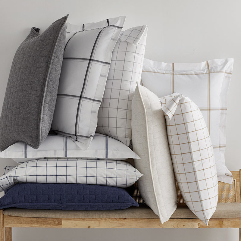 Tailored Stripes and Plaids Classic Cool Cotton Percale Pillowcase Set