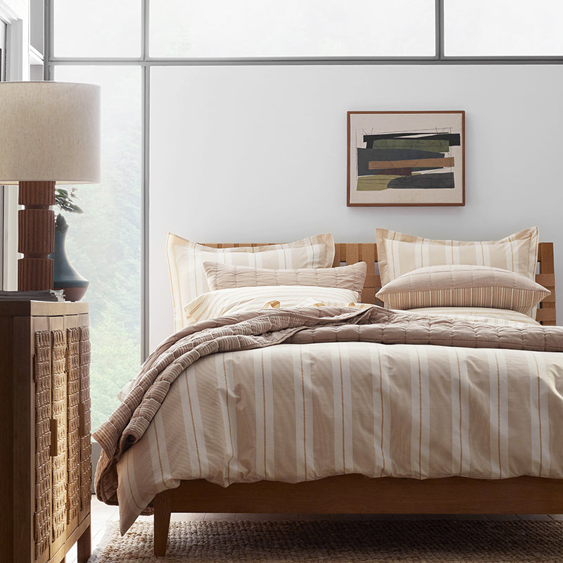 Tailored Stripes and Plaids Classic Cool Cotton Percale Flat Bed Sheet