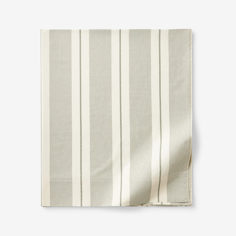 Tailored Stripes and Plaids Classic Cool Cotton Percale Flat Bed Sheet
