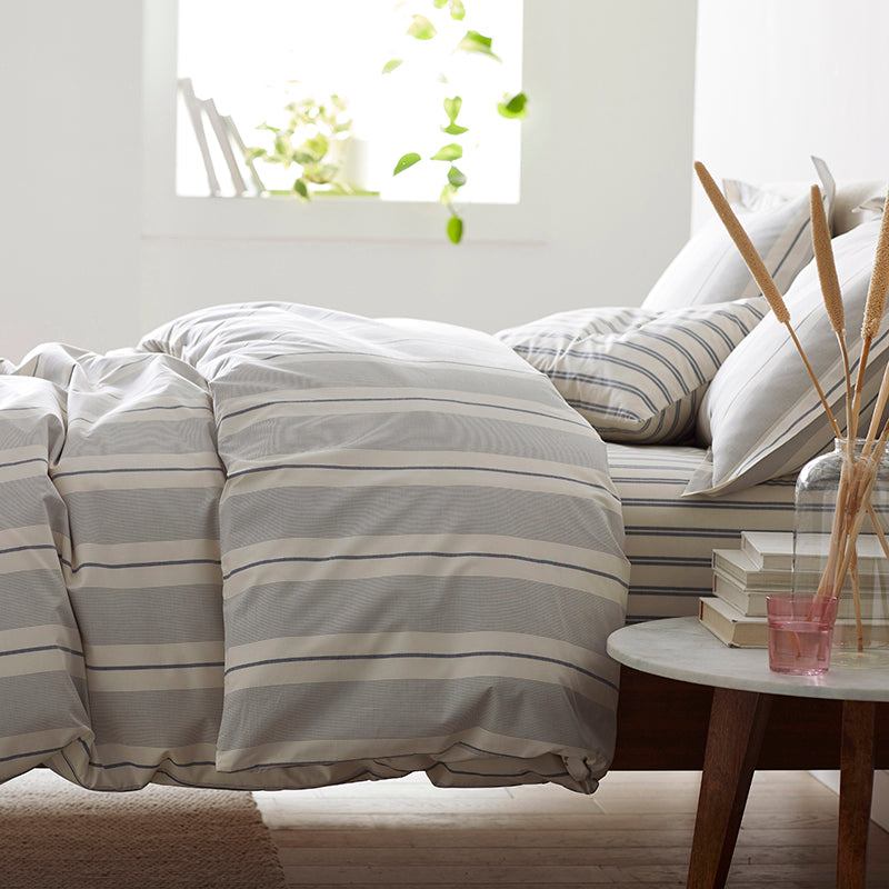 Tailored Stripes and Plaids Classic Cool Cotton Percale Fitted Bed Sheet