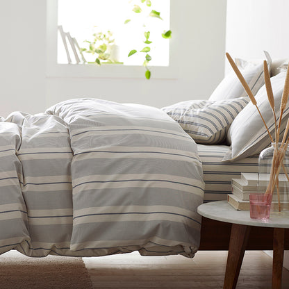 Tailored Stripes and Plaids Classic Cool Cotton Percale Fitted Bed Sheet