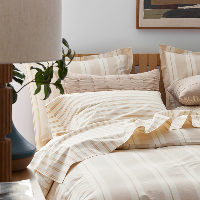 Tailored Stripes and Plaids Classic Cool Cotton Percale Flat Bed Sheet