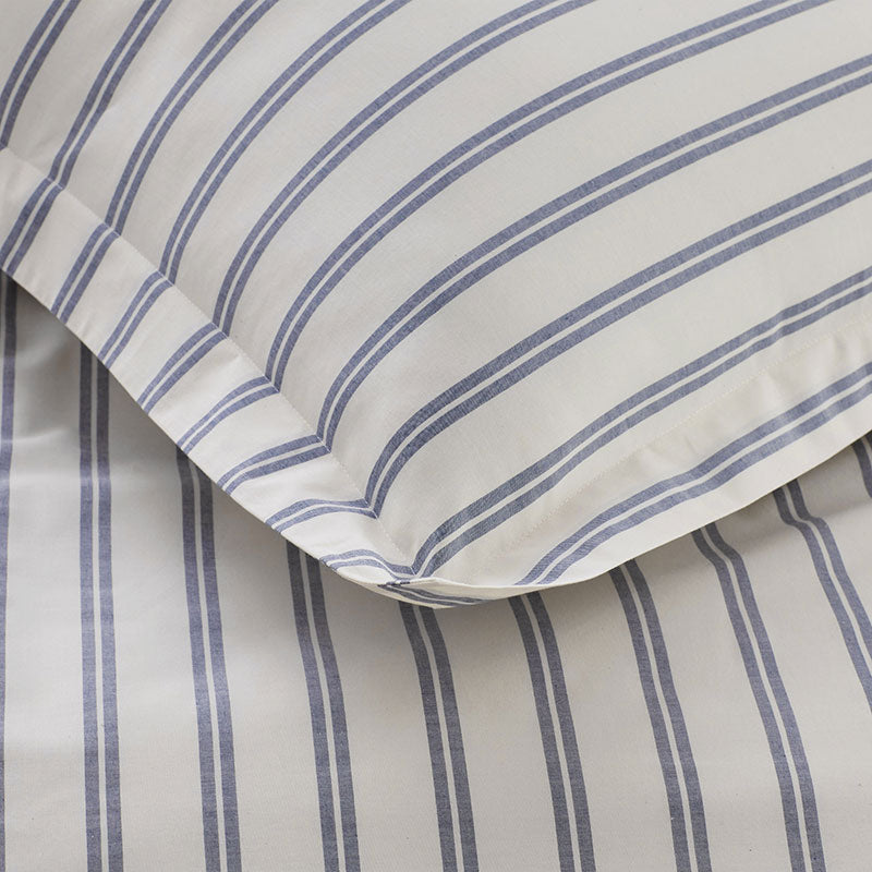 Tailored Stripes and Plaids Classic Cool Cotton Percale Fitted Bed Sheet