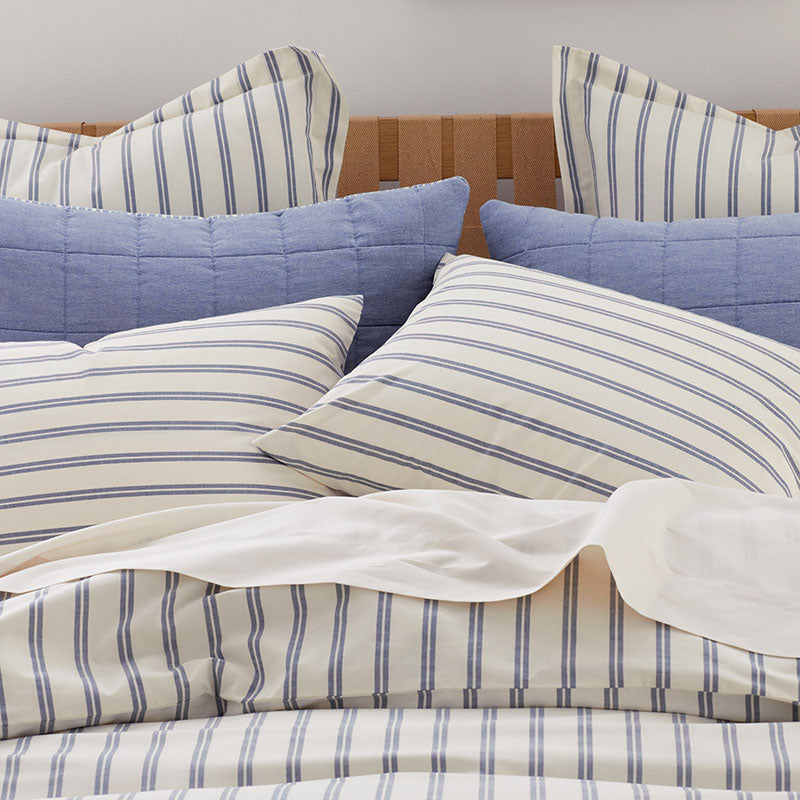 Tailored Stripes and Plaids Classic Cool Cotton Percale Flat Bed Sheet