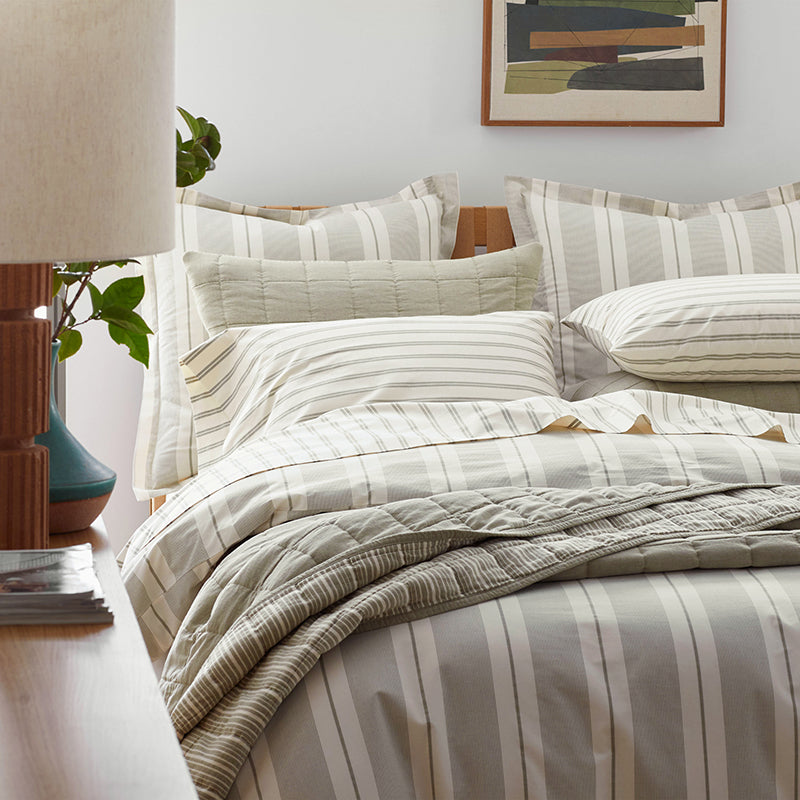 Tailored Stripes and Plaids Classic Cool Cotton Percale Sham