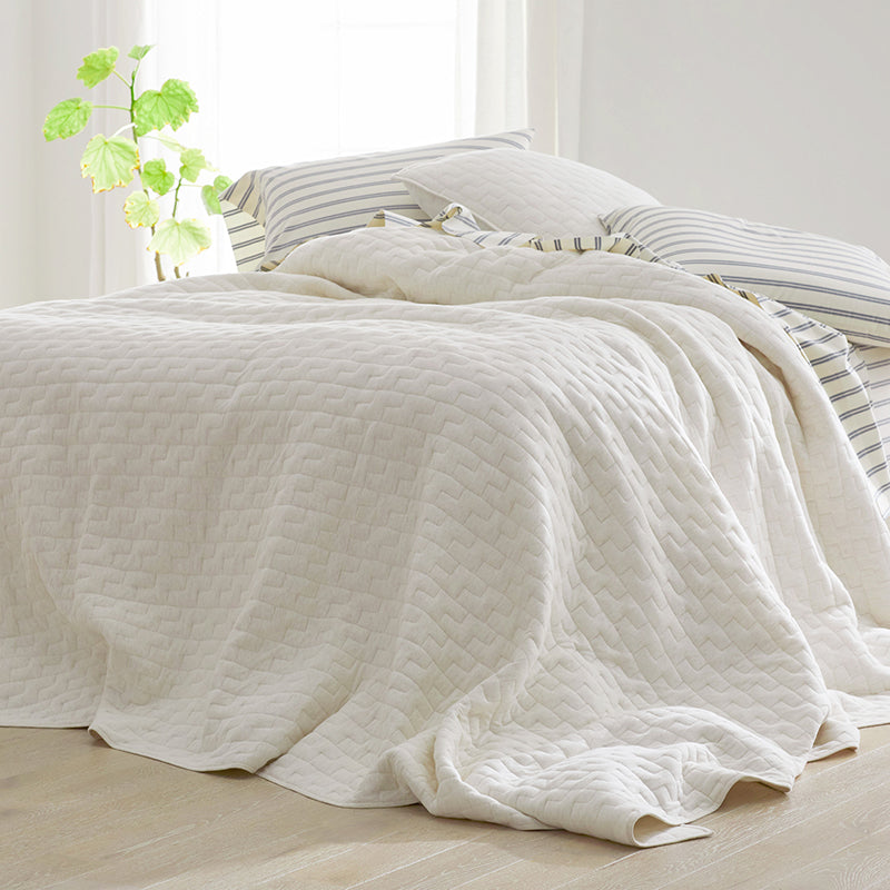 Tailored Stripes and Plaids Classic Cool Cotton Percale Fitted Bed Sheet