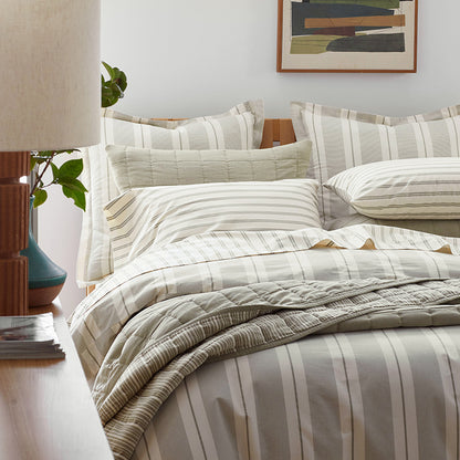 Tailored Stripes and Plaids Classic Cool Cotton Percale Flat Bed Sheet