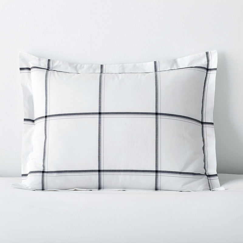 Tailored Stripes and Plaids Classic Cool Cotton Percale Sham