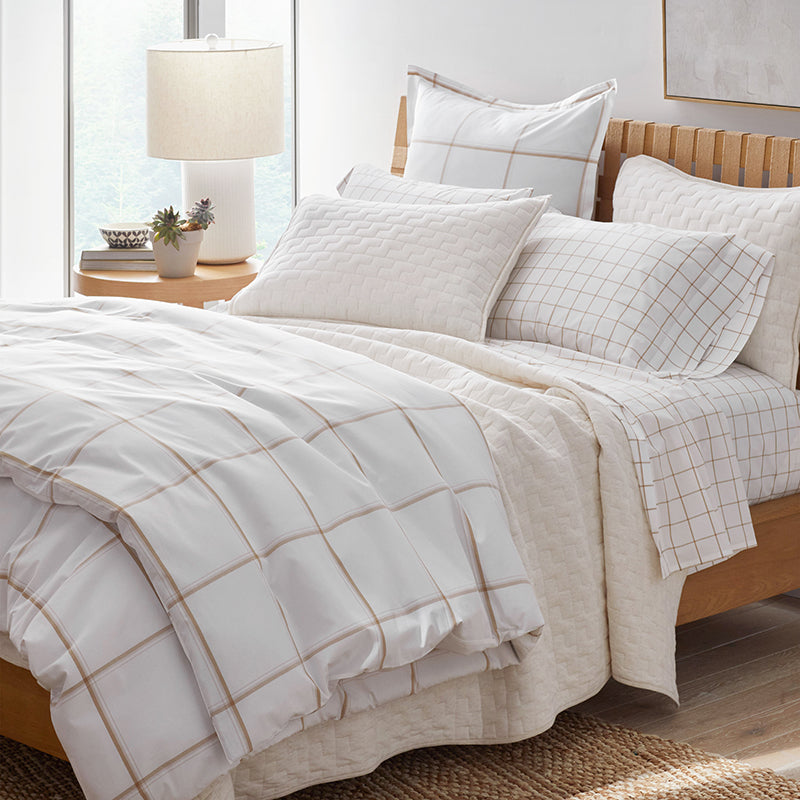 Tailored Stripes and Plaids Classic Cool Cotton Percale Sham