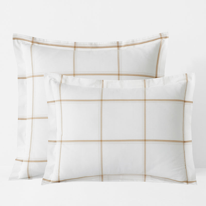 Tailored Stripes and Plaids Classic Cool Cotton Percale Sham