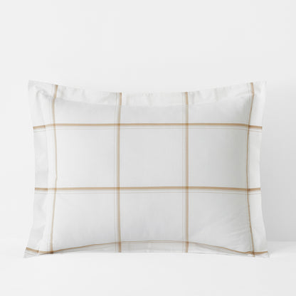 Tailored Stripes and Plaids Classic Cool Cotton Percale Sham