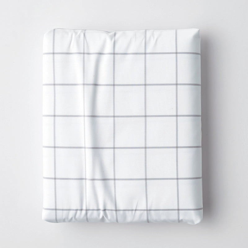 Tailored Stripes and Plaids Classic Cool Cotton Percale Fitted Bed Sheet