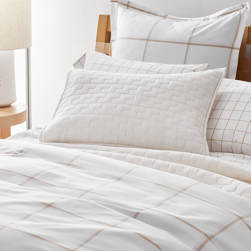 Tailored Stripes and Plaids Classic Cool Cotton Percale Sham
