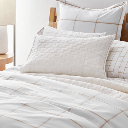 Tailored Stripes and Plaids Classic Cool Cotton Percale Sham